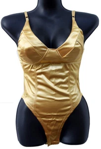 Velius GOLD Underwire Bodysuit Women's Size S Snap Crotch Teddy Lingerie, NEW - Picture 1 of 8