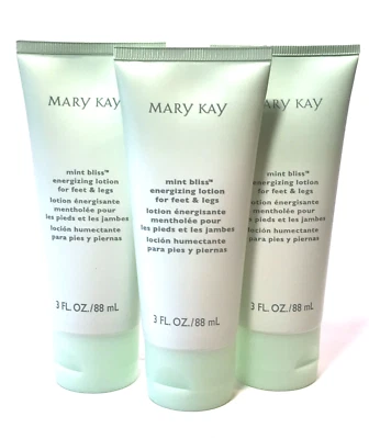 MARY KAY~LOCIÓN BLISS COMO NUEVA~LOTE DE 3~LOCIÓN ENERGIZANTE PARA PIES Y PIERNAS~¡TAMAÑO COMPLETO! Foto 1 de 3
