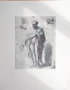 Portrait d'Henry MONNIER d'Honoré DAUMIER 1808-1879 Dessin Imprimé 197 x 270 mm - Imagen 1 de 1