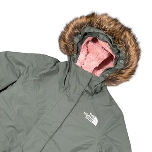 The North Face Arctic Swirl Parka Coat DryVent 600 Down Olive Green Size S 7/8 - Picture 1 of 10