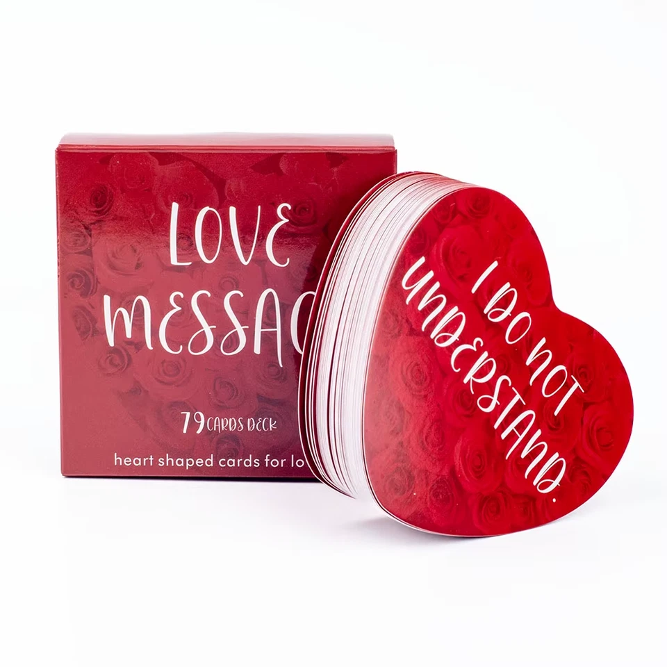 Love Message Oracle Cards 79Cards Heart-Shaped Leisure Entertainment Tarot Card Foto 1 de 4
