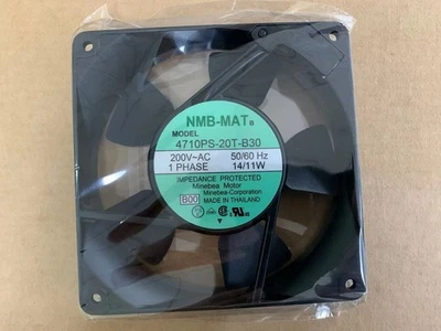 Ventilador de refrigeración de CA con marco de aluminio para NMB 4710PS-20T-B30 AC200V 14/11w 120*120*25 mm Foto 1 de 4