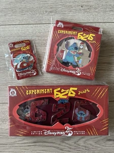 2025 Disney Parks Stitch Experiment 626 Jumbo & Mini Jumbo Box Pin Set LE - Picture 1 of 1