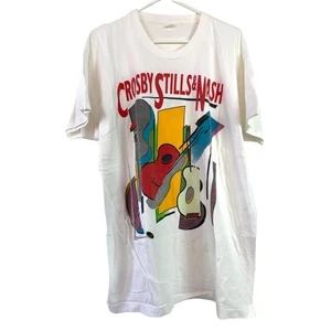Camiseta Acústica Vintage 1989 Crosby Stills & Nash Rara Vidiotas Pantalla Estrellas XXL - Imagen 1 de 6