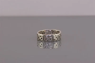 Peter камень серебро 6 мм кельтский ажур кольцо 925 Sz: 6 - Изображение 1 из 4