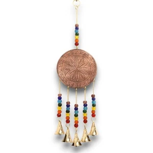 Tree of Life Wind Chimes ? Chakra Beads & 5 Brass Bells - Picture 1 of 1
