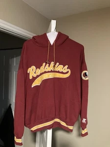 Vintage Washington Redskins Script Starter Hoodie XL Rare Commanders - Picture 1 of 2