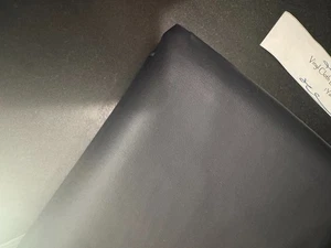 VTG. Luxury Vinyl, Black Matte Finish, one yard+"remnant clothing or upholstery - Picture 1 of 5