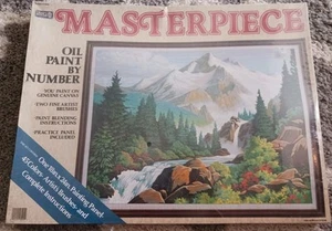 Capolavoro casa artigianale vintage sigillato Lg dipinto con numero MOUNTAIN STREAM #13204 - Foto 1 di 2