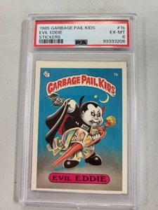 Pegatinas GPK 1985 #1B Evil Eddie PSA 6 - Imagen 1 de 2
