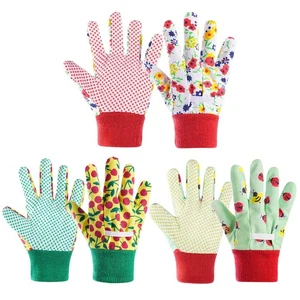 3 Pairs of Gardening Gloves, Kids Safety Work Gloves, Gardening Gloves for - Picture 1 of 5