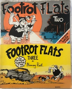 Vintage 1983 FOOTROT FLATS x 2 #TWO & THREE MURRAY BALL NEW ZEALAND Farm Humour - Picture 1 of 7