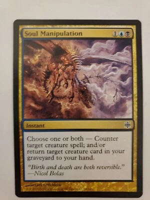 MTG Magic The Gathering Card Soul Manipulation Instant Blue Black Alara Reborn  - Image 1 of 2