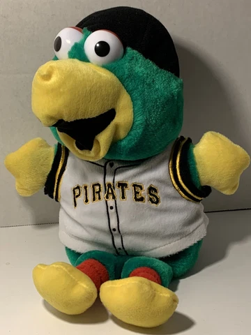 Official Pittsburgh PIRATES PARROT MLB Baseball Mascot Plush Puppet 13” Rare Cover