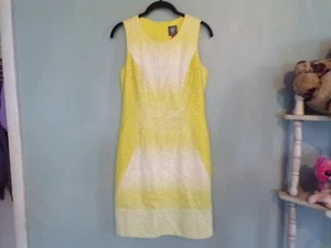 Vestido Vince Camuto Amarillo Talla 2 Funda Forrada  - Imagen 1 de 10