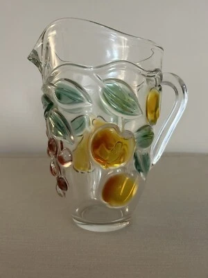 Jarra de vidrio Mikasa Golden Harvest de colección fruta peras cereza naranjas Foto 1 de 4