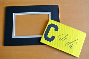 RUDI VOLLER HAND SIGNED CAPTAINS ARMBAND & free mount display GERMANY & COA - Picture 1 of 8