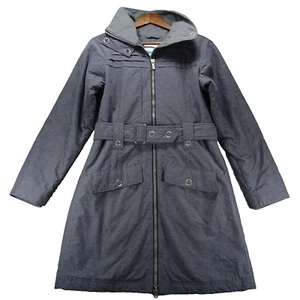Columbia Omni-Shield Parka Coat Women's Small Gray Belted Omni-Shield Full Zip - Picture 1 of 14