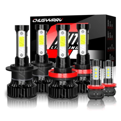 Combo de bombillas LED de niebla alta/baja para Lincoln MKZ 2007-2012 6X H7+H11+H11 Foto 1 de 4