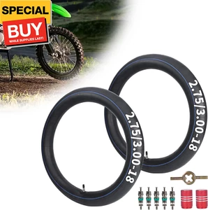 2.75/3.00-18 Inner Tubes with TR4 Straight Valve Stem for 80/90-18 80/100-18 90/ - Picture 1 of 6