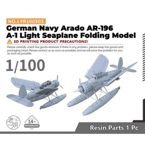 Yao's 1/100 Model Kit German Navy Arado AR-196 A-1 Light Seaplane Folding Model - Picture 1 of 4
