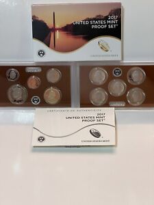 2017 S UNITED STATES MINT PROOF SET. 10-PROOF COINS ALONG WITH OGP AND COA.