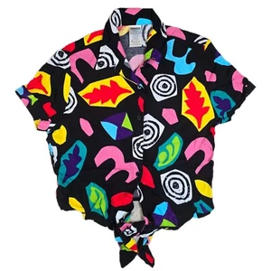 Stranger Things Eleven Halloween Costume Top Shirt 90's Colorful Neon Adult Sz S - Picture 1 of 6