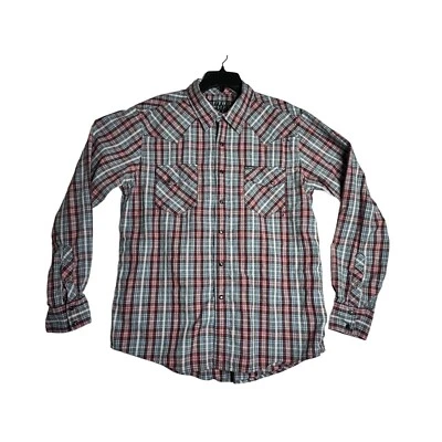 Southern Thread L/S Pearl Snap Embroidered Plaid Button Down Shirt Mens XL - Image 1 of 4