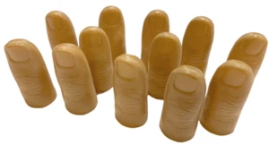 12 PLASTIC LONG THUMB TIPS Set Large Hard Magician Close Up Finger Silk Vanish - Picture 1 of 8