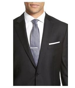 Peter Millar einfarbiger schwarzer Anzug mit zwei Knöpfen Größe 42 R - Bild 1 von 12