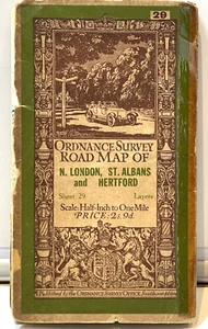Ordnance Survey Folding Road Map Of N London St Albans & Hertford 1/2 In-1 Mile - Picture 1 of 17