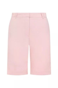 Ex M&S Ladies Cotton Chino Shorts Bermuda Knee Stretch Golf Summer Pink Size 8 - Picture 1 of 2