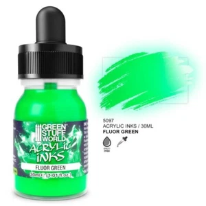 Tinta Acrilica Fluor - Verde 30ml - modelismo pintura base acrílica - Imagen 1 de 2