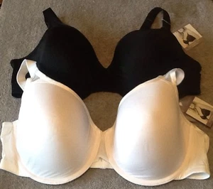 NWT Underwire Comfortably Cool Catherines Intimates Black or White Plus Size Bra - Picture 1 of 12