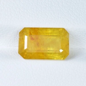 5.05 Cts Massive Glow Silky Yellow / Natural Sapphire - Octagon Gems !!!!!!! - Picture 1 of 2
