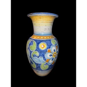 VTG L'Antica Deruta Italian Ceramic Vase 1998 Limited Edition 265/500 Hand Paint - Picture 1 of 9