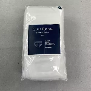 Paquete de 8 calzoncillos Club Room para hombre XL blancos ropa interior sin etiquetas sin montar corte completo - Imagen 1 de 5