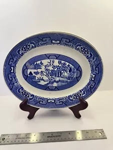 Churchill of England Blue Willow 11 3/4” Oval Serving Platter - Picture 1 of 5