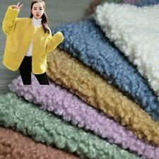 Sherpa Fleece Fabric Lamb Cashmere Faux Wool Thick Apparel Material By Yard