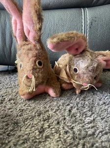 Vintage Bantam U.s. Toys Inc Rare Twitching Plush bunnies 50’s - Picture 1 of 11