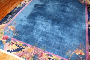 Antique Chinese Art Deco Rug Size 9'x11'6'' - Picture 1 of 11