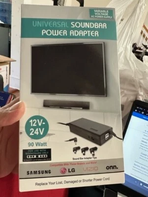 全新通用条形音箱电源适配器 可变电压 交流电电源 90W — 第 1/2 张图片