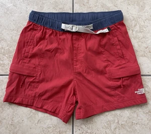 The North Face Men's Red Small Athletic Cargo Gym Performance Shorts Belt Active - Picture 1 of 17