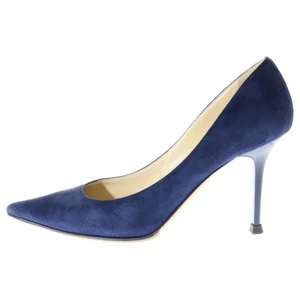 Jimmy Choo AGNES Zapatos de salón de tacón alto de gamuza punta azul talla 36,5 Stiletto usados - Imagen 1 de 6
