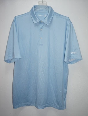 Walter Hagen 浅蓝色白色高尔夫 Polo 衫男式 L 码 11 大满贯 — 第 1/4 张图片