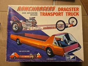 MPC Ramchargers Dragster & Transporter Truck 1:25 Model Kit - Picture 1 of 9