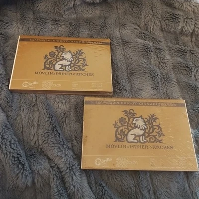 2 Movlin Papier d' Arches Watercolor Paper Block 4" X  6"  30 Sheets Cold Press - Image 1 of 4