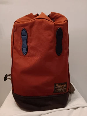 CC Filson Medium Burnt Orange Backpack Drawstring Top Ripstop Canvas - Image 1 of 4