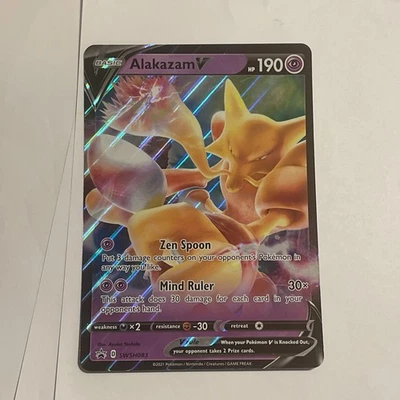 Alakazam V SWSH083 Pokemon TCG Jumbo Oversized Foil Battle Box Promo Card - Image 1 of 3