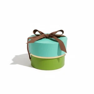 Kate Spade Confezione Regalo Per Grande Orologio Gioielli 4"d x 3,9" Tondo Blu Verde - Foto 1 di 5